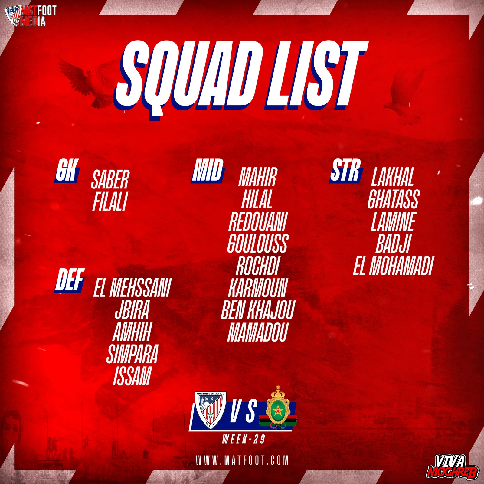 MAT — MAT HOME SQUAD LIST
