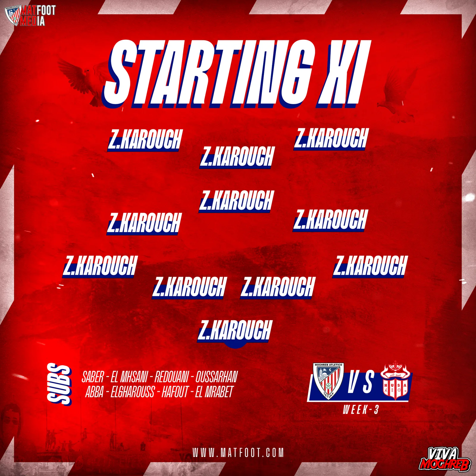 MAT — MAT HOME STARTING XI